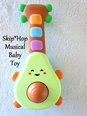 MUSICAL GUITAR, SKIP*HOP LIGHT-UP INTERACTIVE TOY for TODDLERS & BABIES, EUC